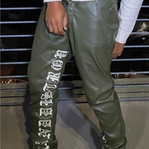 KH3 Dutch Men’s Leather Pants-Olive (ClosetChronicle ) 2XL Men’s size 38